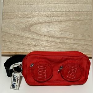 Lego brick waist bag and legoland license plate keychain